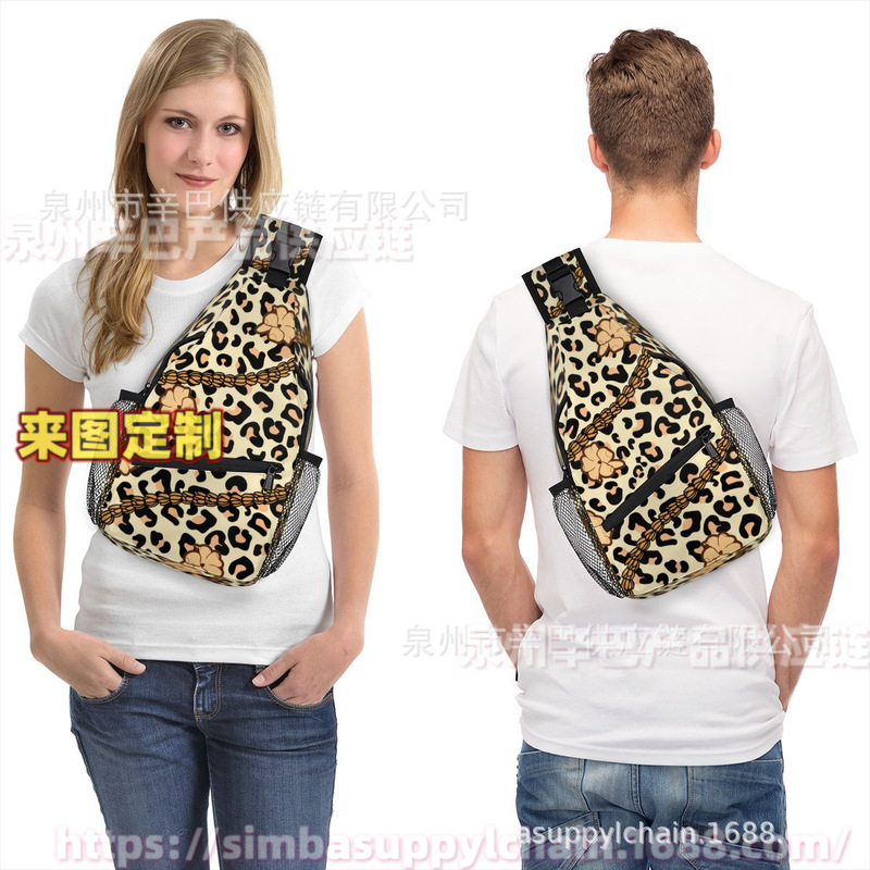 Cross-Border Odm Customized Crossbody Chest Bag for Outdoor Travel and Hiking, Unisex Shoulder Bag