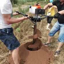 双人手提钻坑机工程埋桩打坑钻洞机多功能小型汽油地钻农用挖树坑