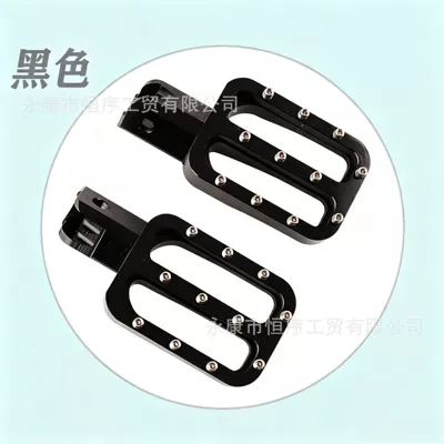 High-End Cnc Aluminum Alloy Footrests for Off-Road Motorcycles, Suitable for Rmz250-Z450, with Colorful Anti-Slip Pegs (Motorcycle pedals) - pedal-black