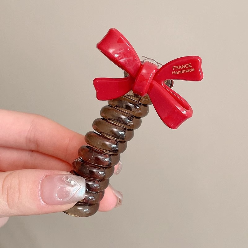 2025 nueva plata brillante cinza plateada cinta de tejido arco perlas línea telefónica anillo de cabello de mujer burbuja trenza cabello de cabello