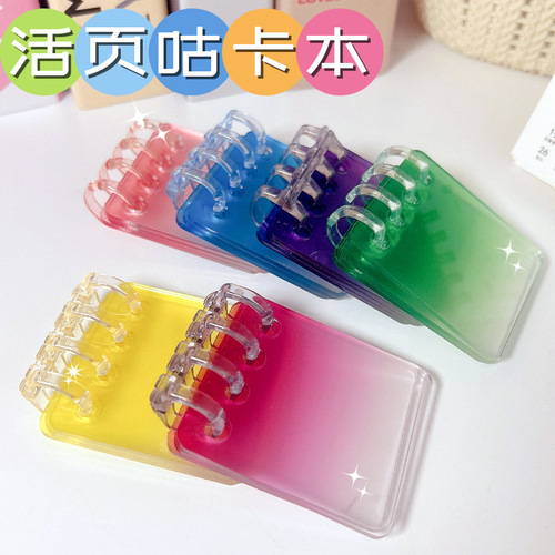 Anime Colorful Gradient Spiral Notebook Creative Cartoon Acrylic Student Desk Ornament Cute Decorative Item