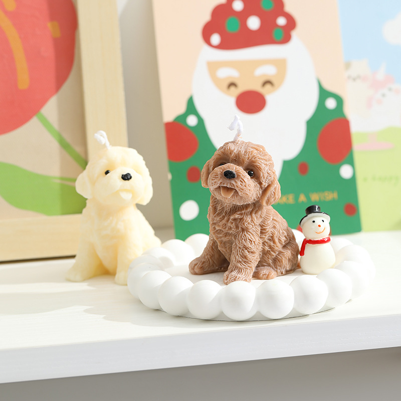 Teddy Dog Aromatherapy Candles Cute Creative Atmosphere Souvenirs Animal Shape Candles Photo Props_voghion.com
