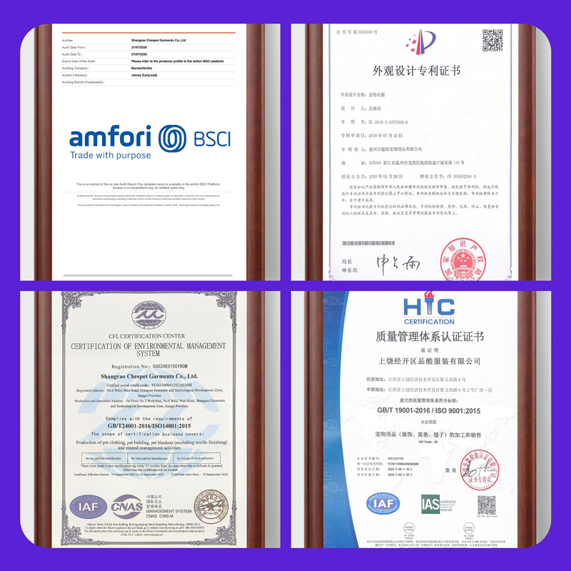 (2개) 재고 큰 개 가을 및 겨울 옷 애완 동물 가을 및 겨울 면화 패딩 코트 개 두꺼운 애완 동물 양면 착용 조끼 보관 가방