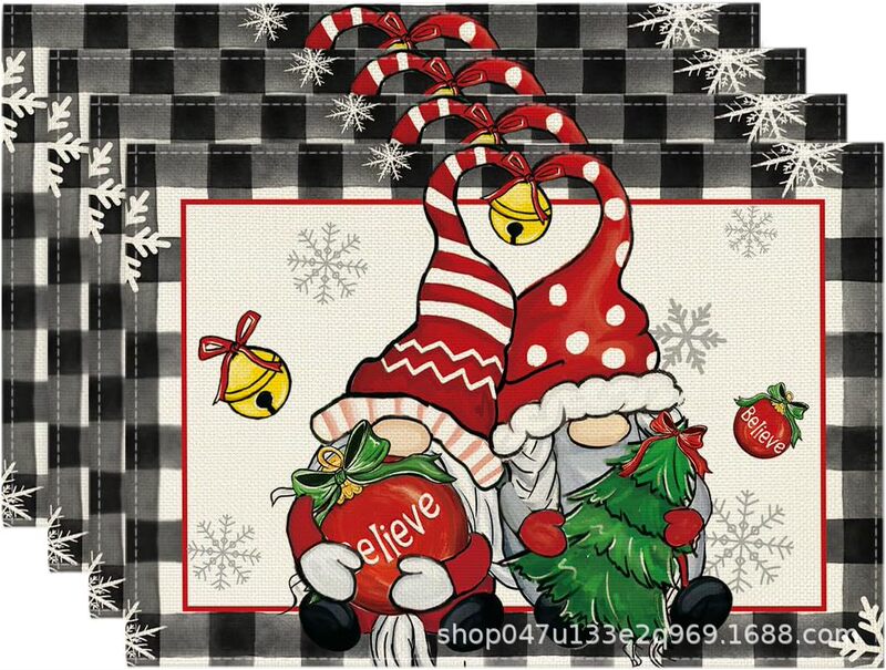 クロスボーダー新しいクリスマス装飾クリスマステーブルフラグクリエイティブクリスマステーブルクロスプレースマットクリスマステーブル装飾ホームデコレーション|undefined