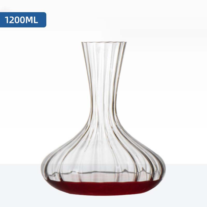 Decantador de cristal de vino pourer con mango hogar separador de vino rápido vino extranjero boca oblicua decantador olla