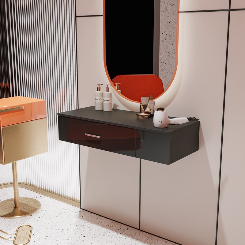 Mesa de peluquería nórdica de pared dormitorio simple mini tocador peluquería mesa de peluquería de pared