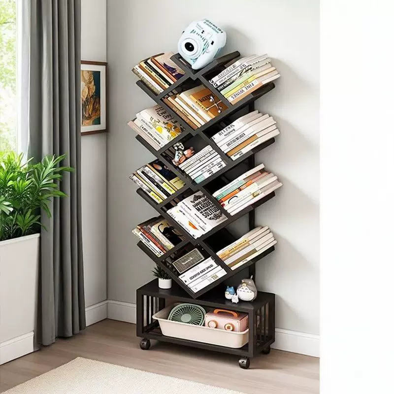 铁艺书架创意网红角落立式转角落地置物架简约现代家用异形书柜