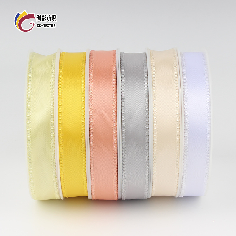 Creative Hook Edge Tape 2.5cm Jewelry Gifts Flowers Packaging Large Quantity Discount Wedding Etiquette Ribbon Spot Wholesale