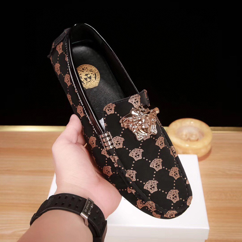 Zapatos de cuero para hombres, zapatos de conducción, zapatos de Lefour, zapatos de estación europea para hombres, nuevos zapatos de suela suave para hombres, Medusa