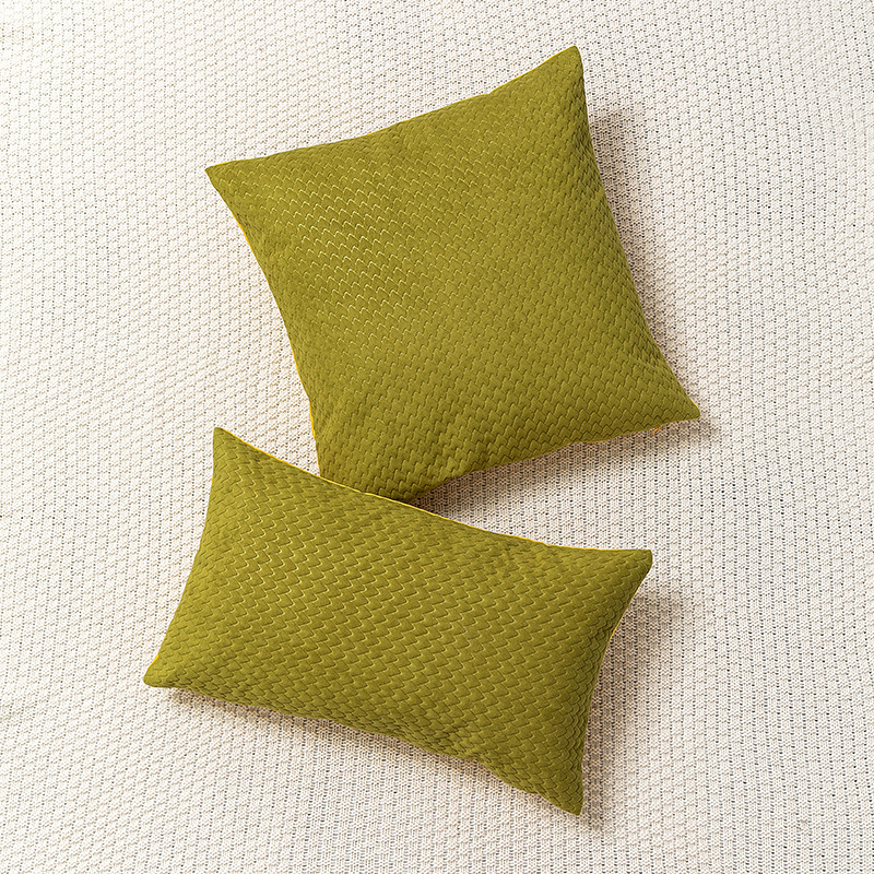 New Nordic Simple Dutch Velvet Three-Dimensional Embossed Twill Large Pillow Cushion Sofa Waist Pillowcase_voghion.com