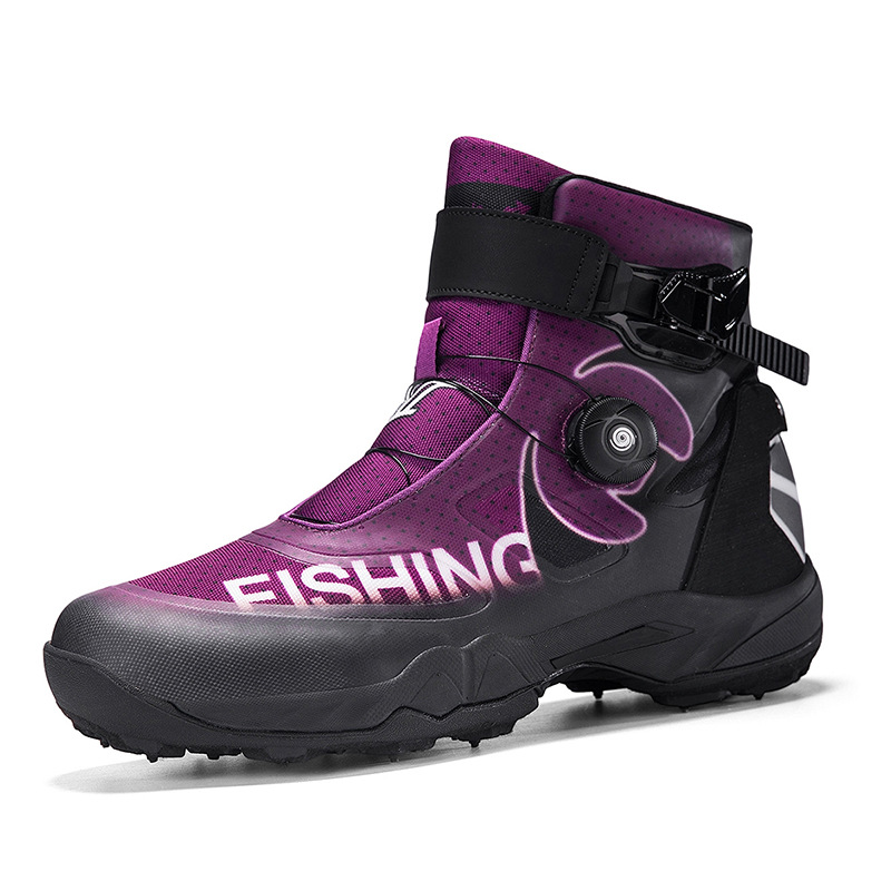 Jd-0002 Factory Direct Sales Water-Resistant High-Top Fishing Shoes with One-Piece Drop Shipping