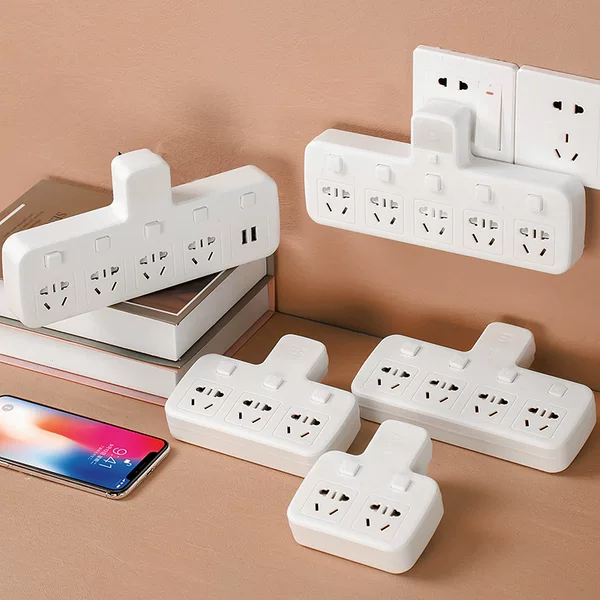 High-Power Household Socket Converter with Multiple Ports and Usb, Multi-Functional Plug, Wireless Power Strip