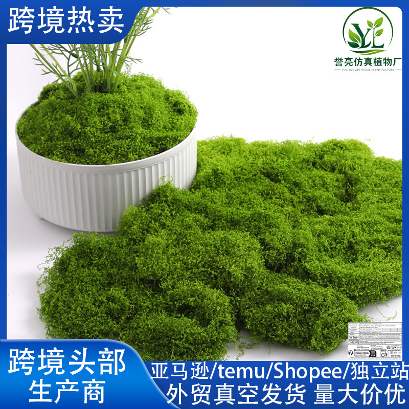 跨境temu仿真苔藓草皮仿生人造假青苔微景观布置草坪装饰绿植铺面