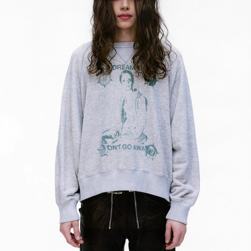 Erd Melancholic Rich Second Generation 25Ss Faded Dream Loose Heavy Long-Sleeved Round Neck Autumn and Winter Sweatshirt for Men and Women Trendy Erd Melancholic Rich Second Generation 25Ss Faded Dream Loose Heavy Long-Sleeved Round Neck Autumn and Winter Sweatshirt for Men and Women Trendy