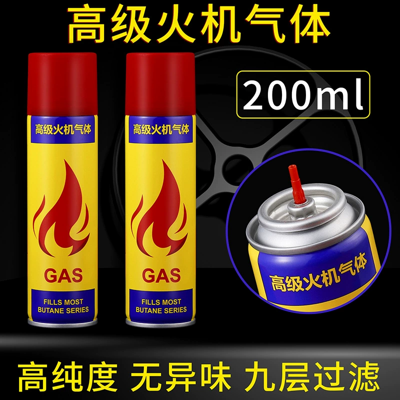 Ветрозащищенная зажигалка для бутанового газа, специальная универсальная заправляемая газовая зажигалка для больших и маленьких баллонов, долговечная.