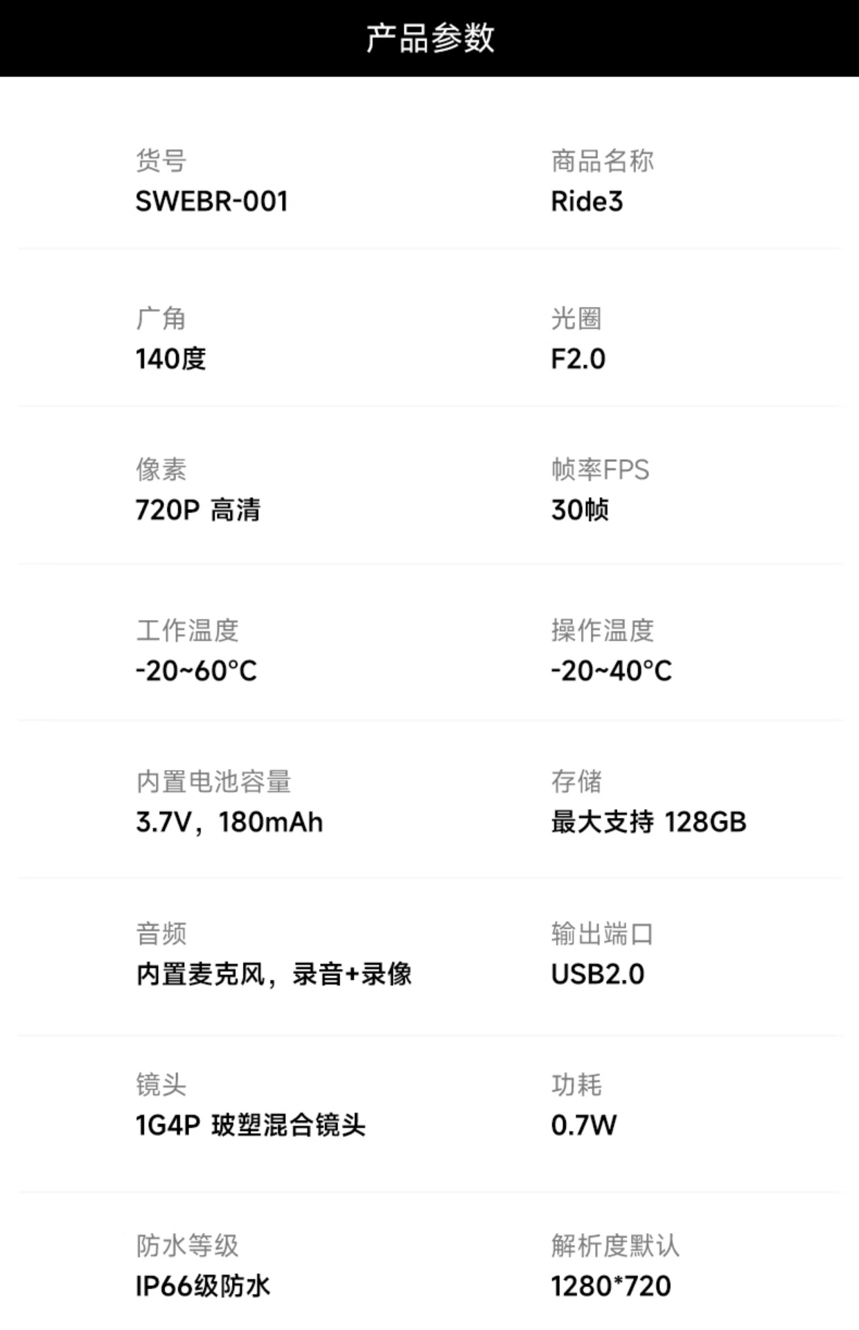 Suitable for Tu Ying Ride3 Sports Camera Electric Motorcycle Driving Recorder Cycling High-Definition Waterproof Official