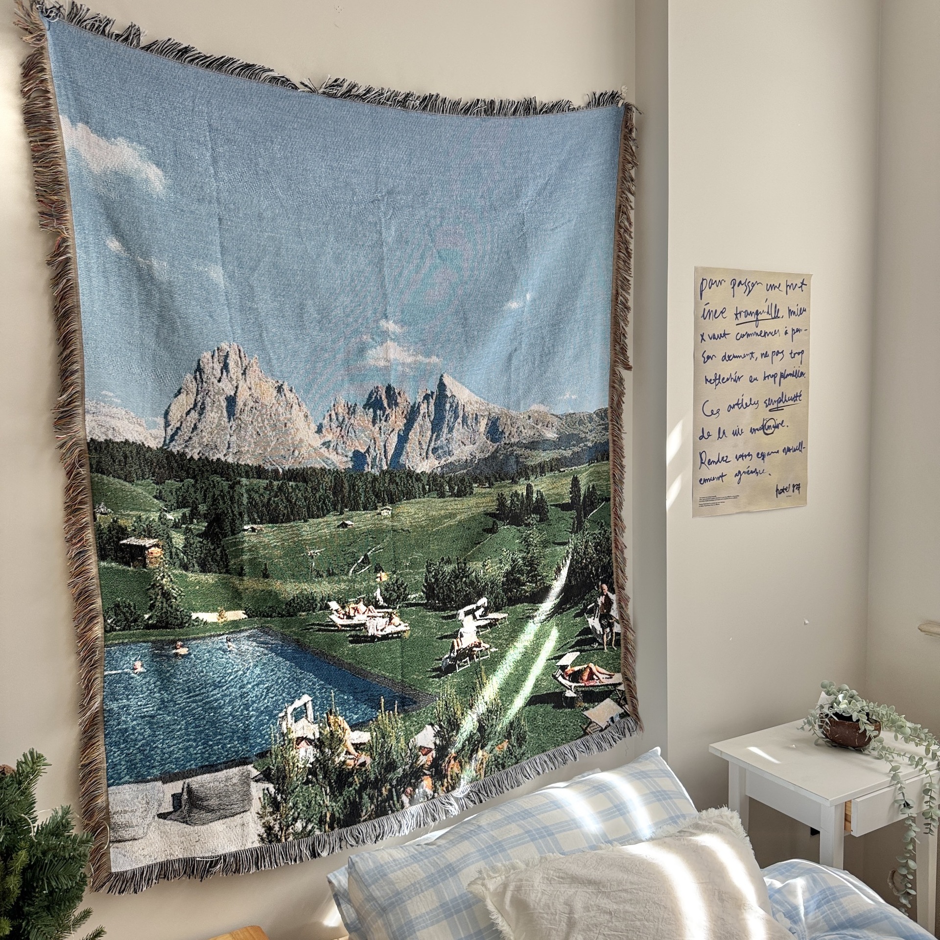 风景系列多洛米蒂  富士山 挂毯毛毯盖毯个性 瑞士山脉风光