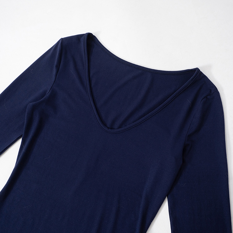 Women Clothing Trend Elegant Charming Long Sleeve V neck Short Puffy