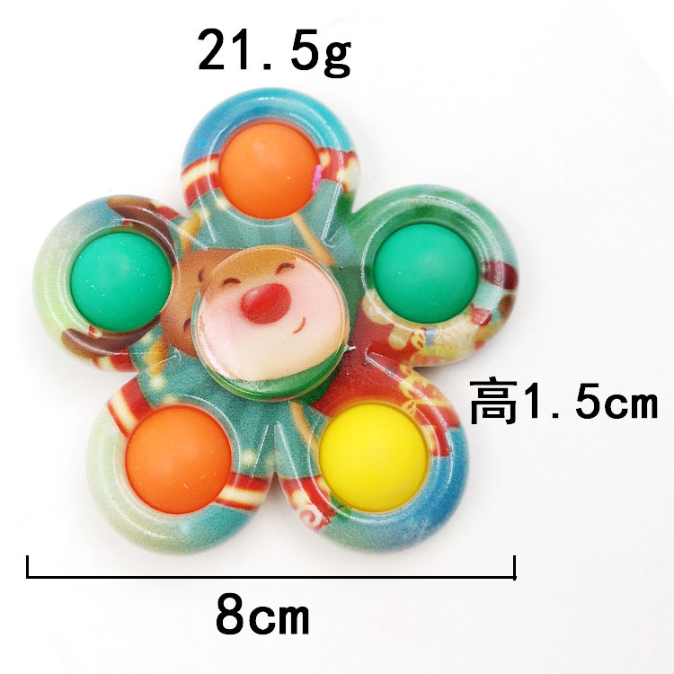 Christmas Style Printing Bubble Music Silicone Fingertip Gyro Decompression Toy display picture 1