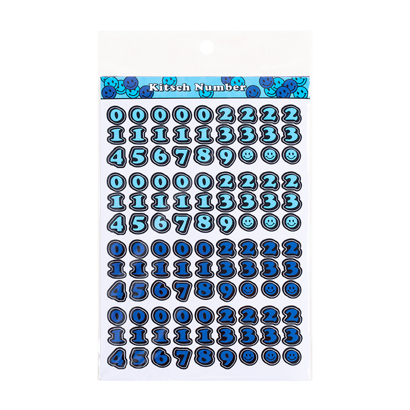 6 piezas Corea del Sur ins coloridas letras inglesas y números pegatinas decorativas cuenta de mano tarjeta pequeña persiguiendo material de cuenta de mano