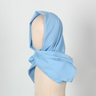 Cross-Border Amazon Children's Solid Color Polyester Headscarf Middle Eastern Arabian Ethnic Style Girls' Turban Headscarf Hijab