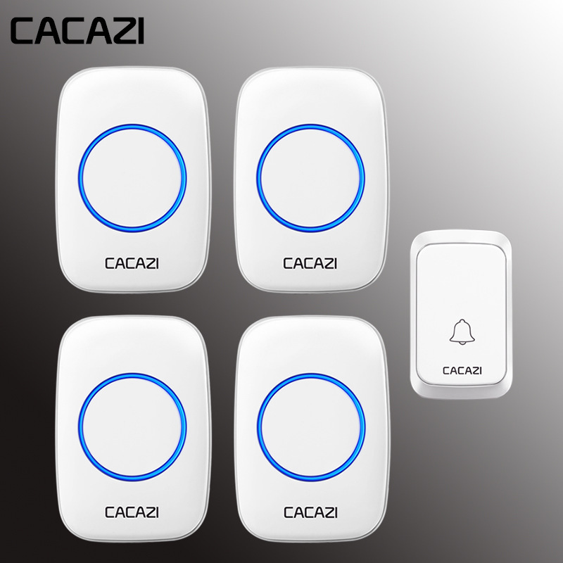 智能无线家用 一拖四电池款直流电全用电池不插电的无线防水门铃