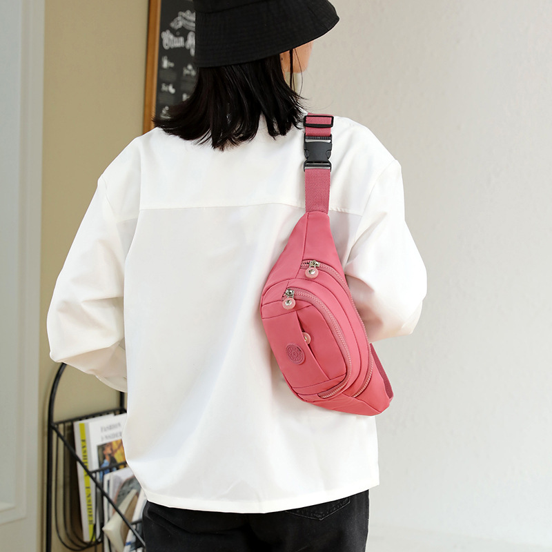 2022 primavera nuevo crossbody bolso de la cintura moda de las mujeres impreso bolsa de pecho deportes al aire libre multi-compartimiento bolso de hombro de las mujeres
