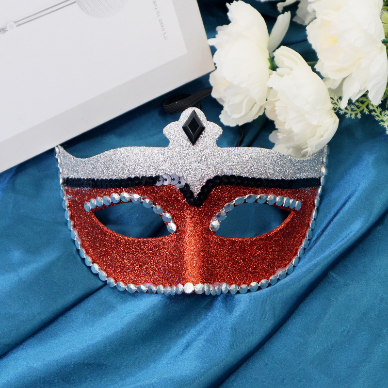 Ball de Halloween polvo máscara de mitad de cara máscara de baile de maquillaje damas disfraz de props máscara de fiesta