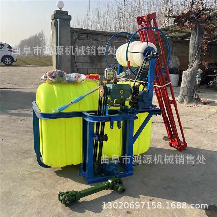 农用小麦地小麦地打药机 自动收放管喷药机 四轮拖拉机打药机