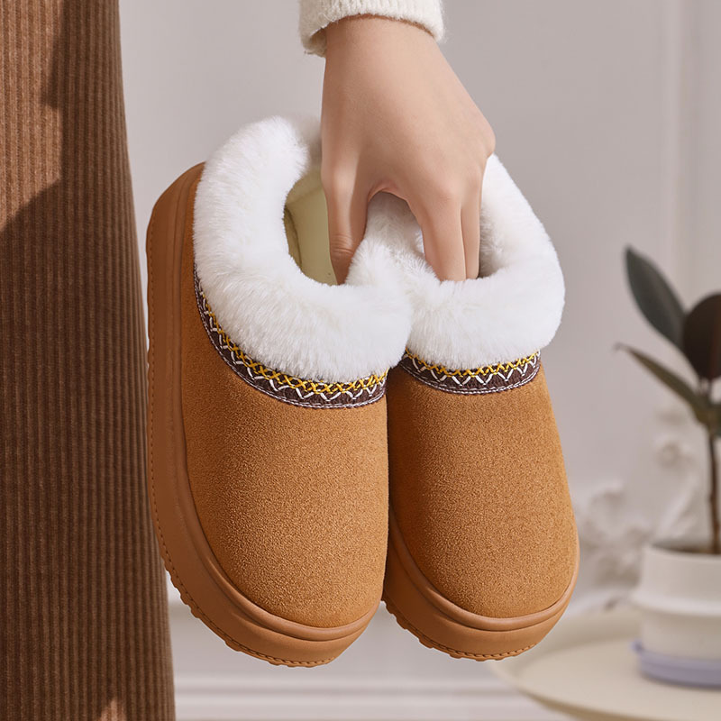 Zapatillas de peluche nuevas zapatillas de algodón de invierno anti-deslizante de invierno para mujeres y hombres. image 12
