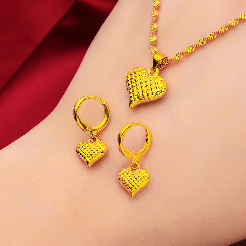 Amor de las mujeres pendientes collar de Vietnam Arena de oro de las mujeres Nueva joyería de moda al por mayor transfronteriza de la joyería al por mayor