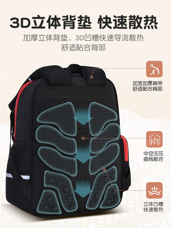 咪比熊哪吒书包小学生男生一到六年级男女轻便儿童男孩减负护脊|undefined