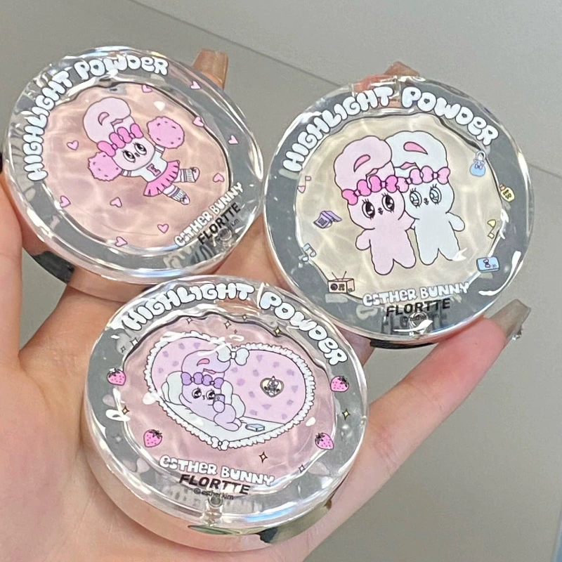 Природный розовый на новый FLORTTE/цветок Loria EstherBunny монохромный световой порошок для лица