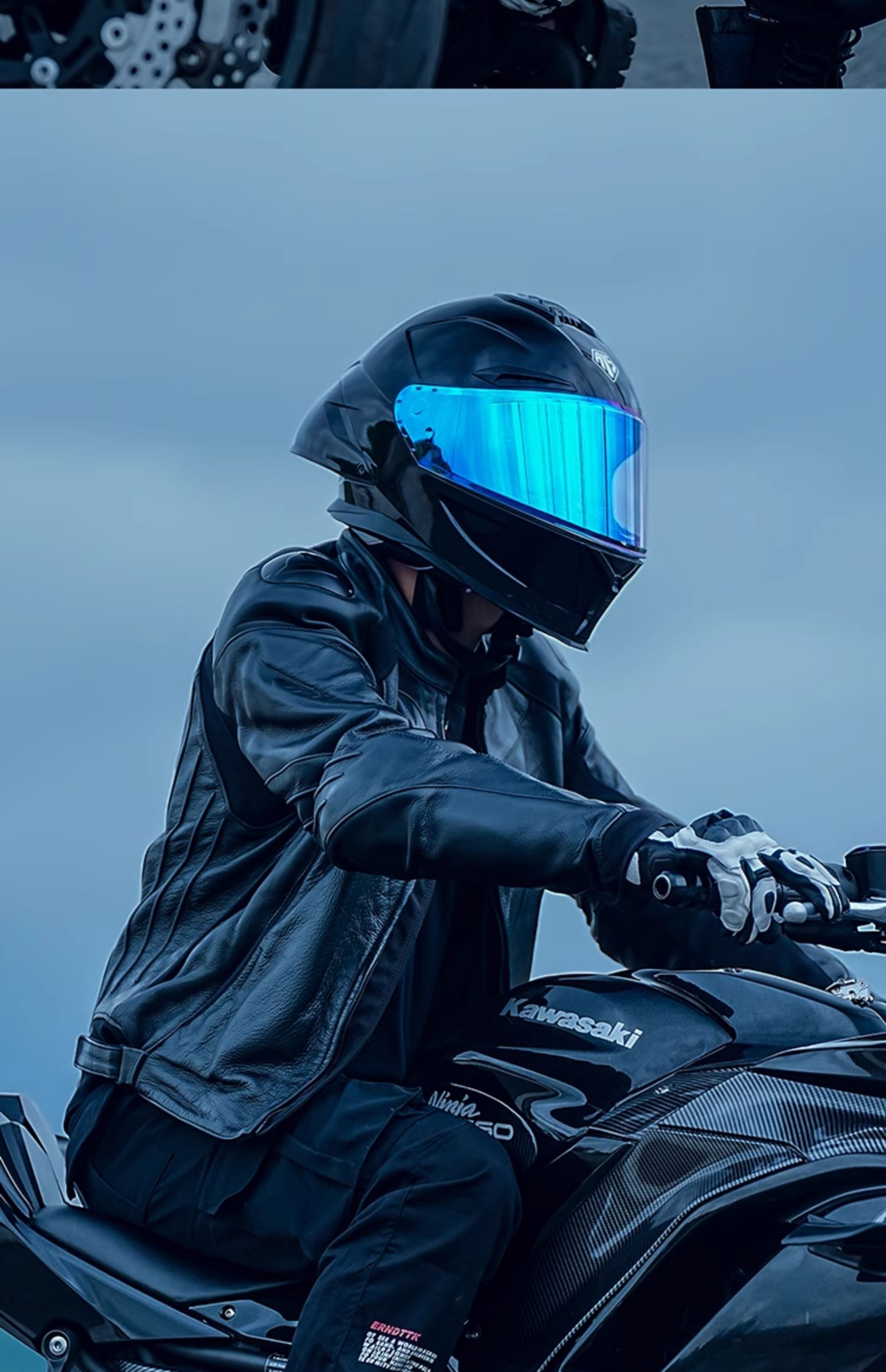 Motorcycle Helmet Men's Bluetooth Double Lens Full Helmet