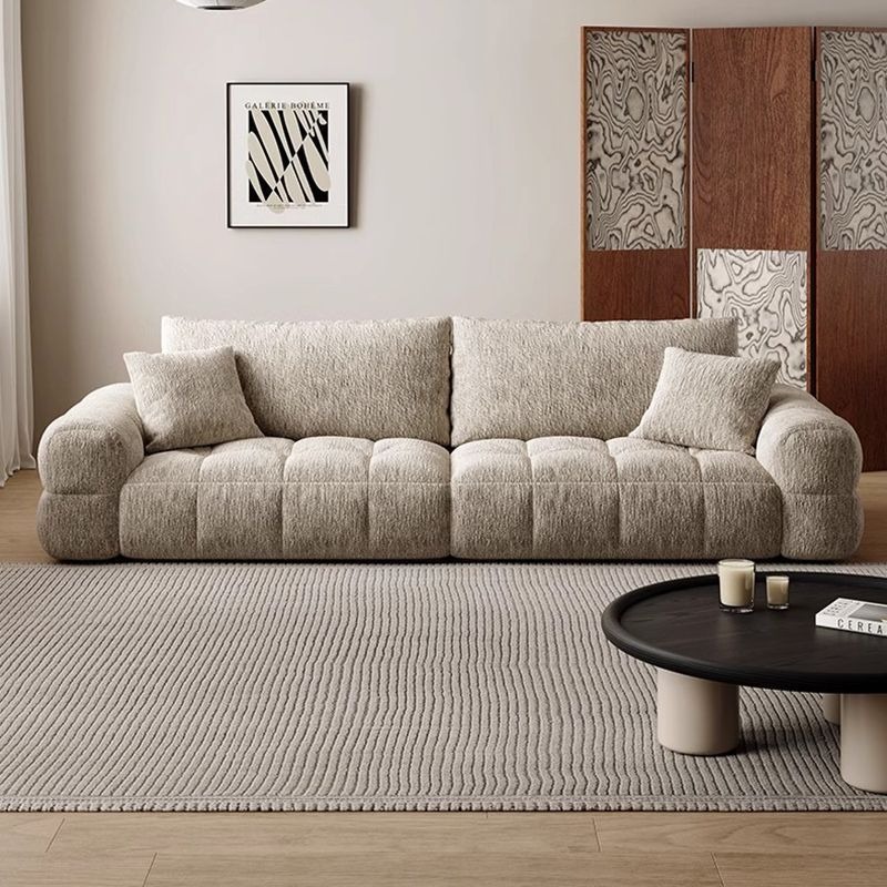 Sofá Chenille sala de estar nuevo estilo francés estilo estilo crema estilo moderno simple soplado de nubes de alta calidad sofá de tela recta