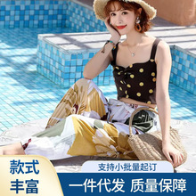 夏季花色棉绸百搭裤防蚊裤沙滩人棉休闲宽松显瘦裤休闲绵绸束脚裤