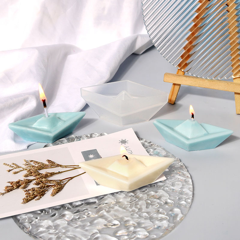 Zhongcheng Silicone diy Dropping Mold Childhood Memories Paper Boat Candle Mold Silicone Handicrafts Cross-border Exclusive