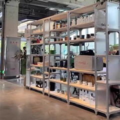 シンプル現代海洋板展示棚商店街スーパーアルミ形材棚家庭用収納棚収納棚