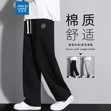 真维斯运动休闲裤子男款秋冬2026新款宽松卫裤直筒男士加绒长裤X