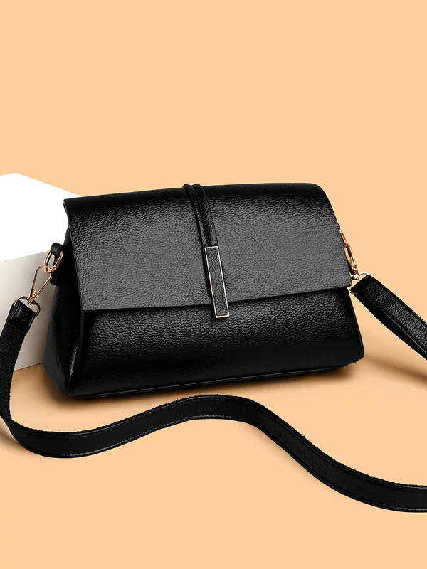 Shoulder bag, universal capacious one-shoulder bag, western style, three-layer veil