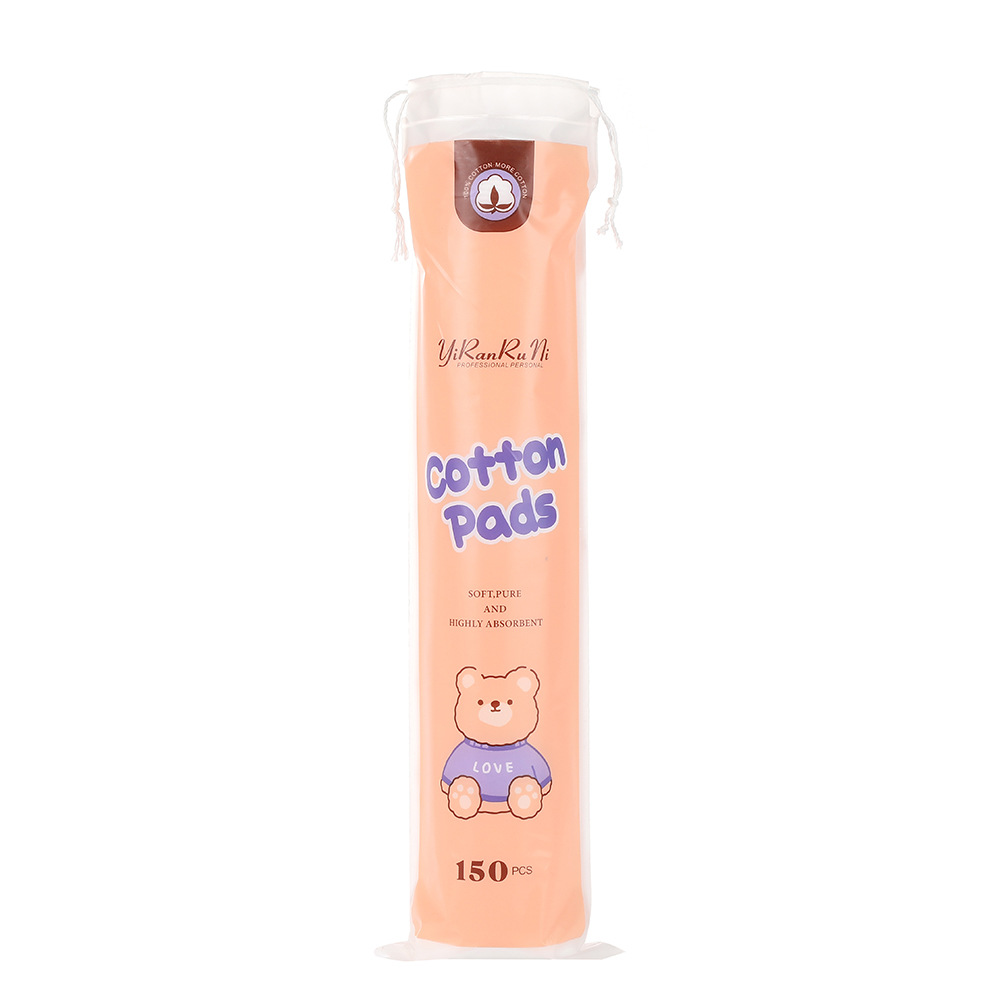 algodón de maquillaje redondo de dibujos animados húmedo desechable especial de absorción de agua húmedo algodón de maquillaje doméstico sin desprendimiento de la piel