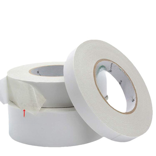 White high-viscosity double-sided tape strong adhesive for student handmade office, hand-tearable cotton paper hot melt double-sided tape wholesale