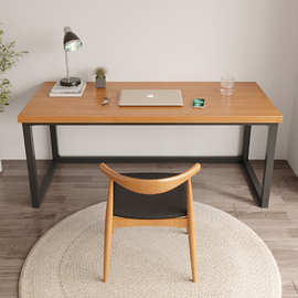 实木电脑桌简约家用书桌现代轻奢卧室桌子台式电竞桌工作台办公桌