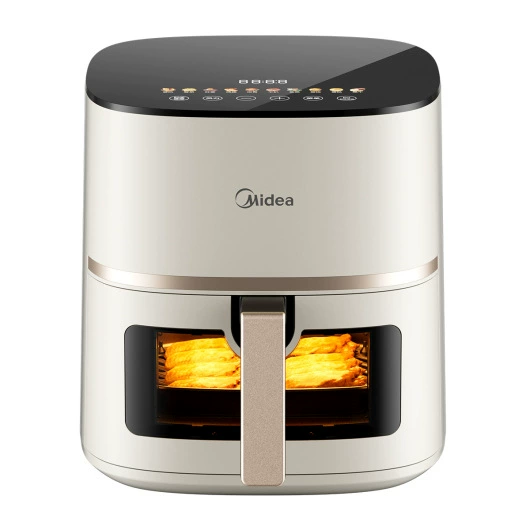 Аэрофритюрница Midea, 5 л, цифровое управление, визуальная регулировка ветра, KZC5089, шасси, нагрев металла