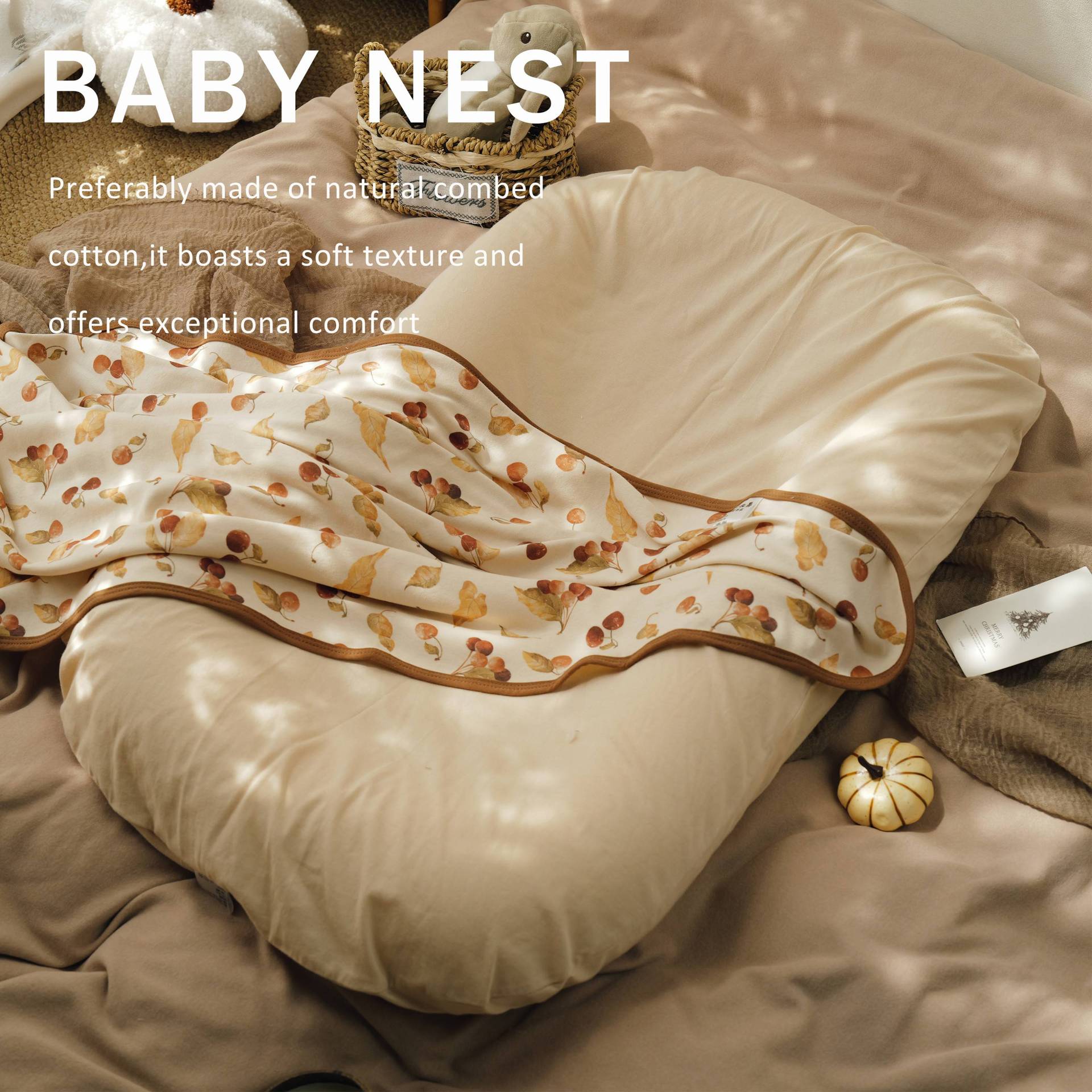 Infant bed with mattress, anti-startle, anti-choking, milk pressure, soothing, sleeping mat, baby wake-up aid, calming, outing