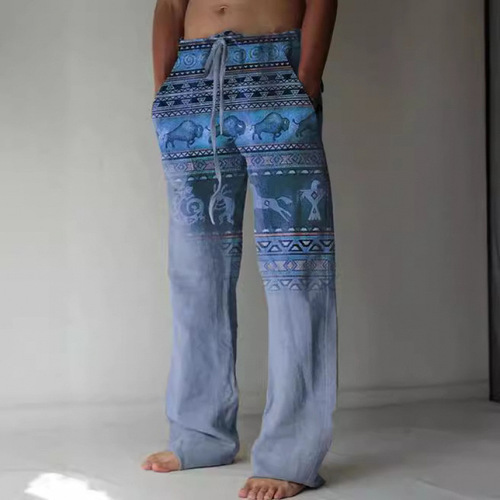 Cross-border Temu AliExpress Shein 3D digital printing autumn men's comfortable casual pants