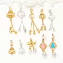18k��ɫ��ɫ�Ƕ�ʯ�������ɏ�����K�����U�Ւ��diy�����