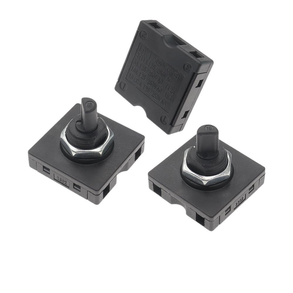 10(3A)正方形25MM旋转开关4插电煮锅养生壶风扇档位调速开关批发