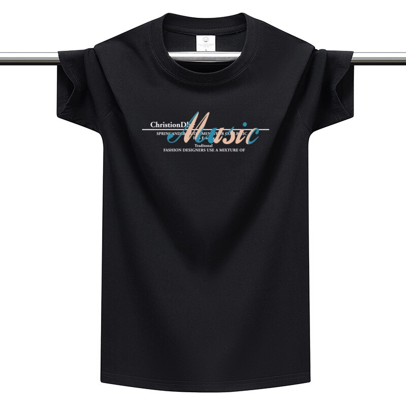 Short-Sleeved T-Shirt Men's Round Neck T-Shirt Loose Bottoming Shirt Summer Korean Style Casual Student Pure Cotton Large Size T-Shirt
