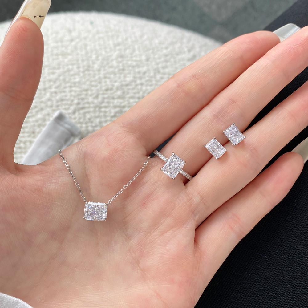 6g Weight Jewelry Set Classification Jewelry Set Quantity Holiday, Banquet Occasion 925 Sterling Silver Material Geometric Pattern Women's Gender Plating Design Elegant, Streetwear Style Elegant Streetwear Geometric Sterling Silver Plating Women's Jewelry Set 4